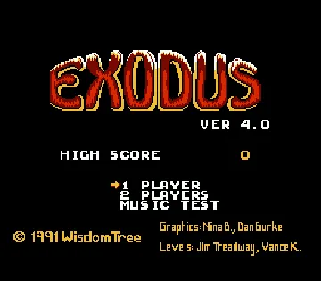 Exodus - Journey to the Promised Land (USA) (v5.0) (Unl) screen shot title